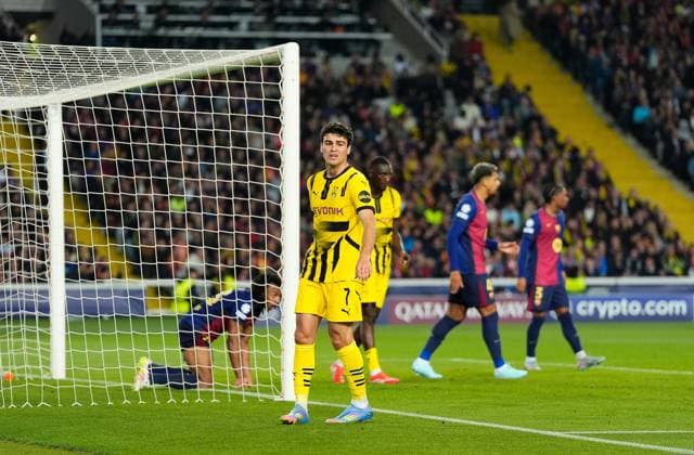 09.04.2025, xslx, Fussball UEFA Champions League, FC Barcelona, Barca - Borussia Dortmund v.l. Giovanni Reyna (Borussia Dortmund) (UEFA REGULATIONS PROHIBIT ANY USE OF PHOTOGRAPHS as IMAGE SEQUENCES and or QUASI-VIDEO) Barcelona
