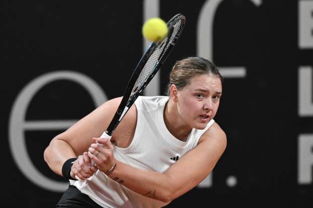 Sport Bilder des Tages Jule Niemeier GER 10.04.2025 Tennis Billie Jean King Cup 2025 Qualifiers Deutschland vs. Niederlande, Sportcampus Zuiderpark, Den Haag,