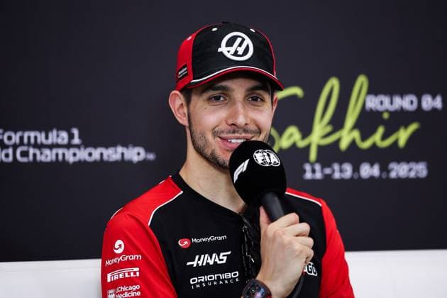F1 - BAHRAIN GRAND PRIX 2025 OCON Esteban (fra), Haas F1 Team VF-25, portrait press conference, PK, Pressekonferenz during the Formula 1 Gulf Bahrain Grand Prix 2025, 4th round of the 2025 FIA Formula One World Championship, WM, Weltmeisterschaft from April 11 to 13, 2025 on the Bahrain International Circuit, in Sakhir, Bahrain - SakhirBahrain Copyright: xEricxAlonsox