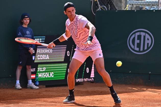 ATP, Tennis Herren Atkinsons Monza Open 2025 Federico Coria of Argentina participates in the ATP Challenger Atkinsons Monza Open 2025 at Villa Reale Tennis in Monza, Italy, on April 10, 2023. Monza Italy  Copyright: xMichelexMaravigliax originalFilename:maraviglia-tennisat250410_npuzh.jpg