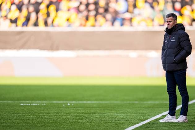 250410 Kjetil Knutsen, head coach of Bodo Glimt, during the UEFA Europa League quarter-final football match between Bodo Glimt and Lazio on April 10, 2025 in Bodo. Photo: Marius Simensen BILDBYRAN COP 238 bbeng bodo bodo glimt football fotball fotboll kvartfinale lazio quarter-final soccer uefa europa league Copyright: MARIUSxSIMENSEN BB250410BB556