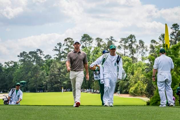 250410 Rory McIlroy of Northern Ireland during the first round of the 2025 Masters Golf Tournament on April 10, 2025 in Augusta. Photo: Petter Arvidson BILDBYRAN kod PA PA1007 bbeng golf masters the masters augusta us masters Copyright: PETTERxARVIDSON BB250410PA102