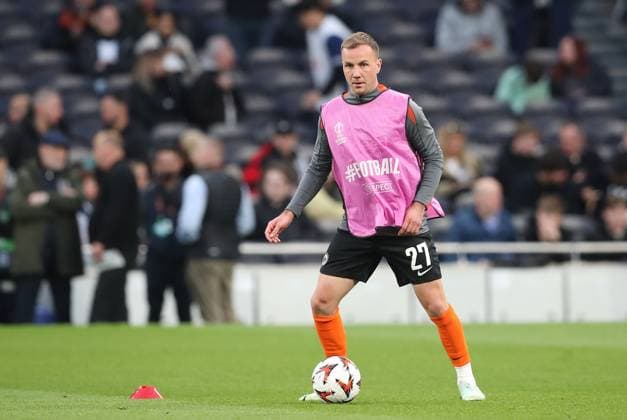 10.04.2025, xtgx, Fussball Europa League 1 4 Finale, Tottenham Hotspur - Eintracht Frankfurt v.l. Mario Götze Goetze (Eintracht Frankfurt) (DFL DFB REGULATIONS PROHIBIT ANY USE OF PHOTOGRAPHS as IMAGE SEQUENCES and or QUASI-VIDEO) London
