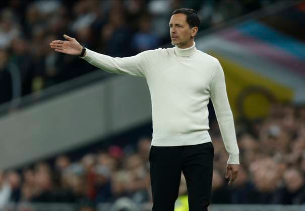 Tottenham Hotspur v Eintracht Frankfurt - UEFA Europa League 2024 25 Quarter Final First Leg Dino Toppmoller head coach of Eintracht Frankfurt on the side line during the UEFA Europa League 2024 25 Quarter Final First Leg match between Tottenham Hotspur and Eintracht Frankfurt at Tottenham Hotspur Stadium on April 10, 2025 in London, England. London Tottenham Hotspur Stadium England United Kingdom Copyright: xNigelxFrench Sportsphoto APLx 14125014