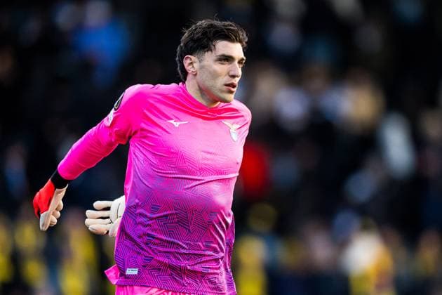 250410 Oliver Provstgaard of Lazio during the UEFA Europa League quarter-final football match between Bodo Glimt and Lazio on April 10, 2025 in Bodo. Photo: Marius Simensen BILDBYRAN COP 238 bbeng bodo bodo glimt football fotball fotboll kvartfinale lazio quarter-final soccer uefa europa league Copyright: MARIUSxSIMENSEN BB250410ZU011