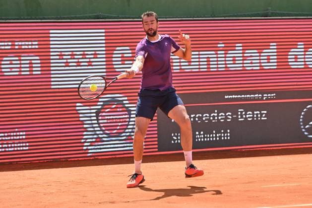 April 10, 2025, Madrid, Madrid, Spain: MARIN CILIC (CRO) playing the round of 8 match of the Grand Prix by Mercedes-Benz Open Comunidad de Madrid, at the Club de Campo Villa de Madrid on April 9, 2025. Madrid Spain - ZUMAc312 20250410_zsp_c312_015 Copyright: xOscarxManuelxSanchezx