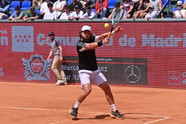 April 10, 2025, Madrid, Madrid, Spain: MARCO TRUNGELLITI (ARG) playing the round of 8 match of the Grand Prix by Mercedes-Benz Open Comunidad de Madrid, at the Club de Campo Villa de Madrid on April 9, 2025. Madrid Spain - ZUMAc312 20250410_zsp_c312_016 Copyright: xOscarxManuelxSanchezx
