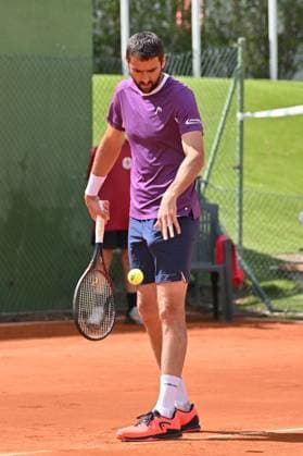 April 10, 2025, Madrid, Madrid, Spain: MARIN CILIC (CRO) playing the round of 8 match of the Grand Prix by Mercedes-Benz Open Comunidad de Madrid, at the Club de Campo Villa de Madrid on April 9, 2025. Madrid Spain - ZUMAc312 20250410_zsp_c312_079 Copyright: xOscarxManuelxSanchezx