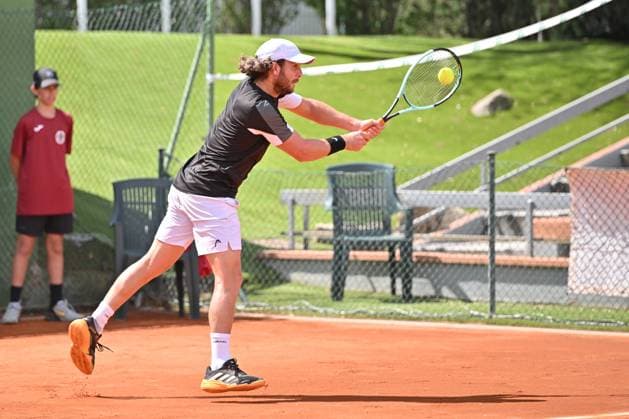 April 10, 2025, Madrid, Madrid, Spain: MARCO TRUNGELLITI (ARG) playing the round of 8 match of the Grand Prix by Mercedes-Benz Open Comunidad de Madrid, at the Club de Campo Villa de Madrid on April 9, 2025. Madrid Spain - ZUMAc312 20250410_zsp_c312_089 Copyright: xOscarxManuelxSanchezx