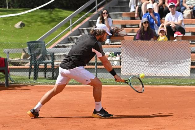 April 10, 2025, Madrid, Madrid, Spain: MARCO TRUNGELLITI (ARG) playing the round of 8 match of the Grand Prix by Mercedes-Benz Open Comunidad de Madrid, at the Club de Campo Villa de Madrid on April 9, 2025. Madrid Spain - ZUMAc312 20250410_zsp_c312_097 Copyright: xOscarxManuelxSanchezx