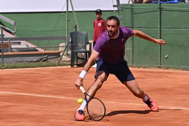 April 10, 2025, Madrid, Madrid, Spain: MARIN CILIC (CRO) playing the round of 8 match of the Grand Prix by Mercedes-Benz Open Comunidad de Madrid, at the Club de Campo Villa de Madrid on April 9, 2025. Madrid Spain - ZUMAc312 20250410_zsp_c312_098 Copyright: xOscarxManuelxSanchezx