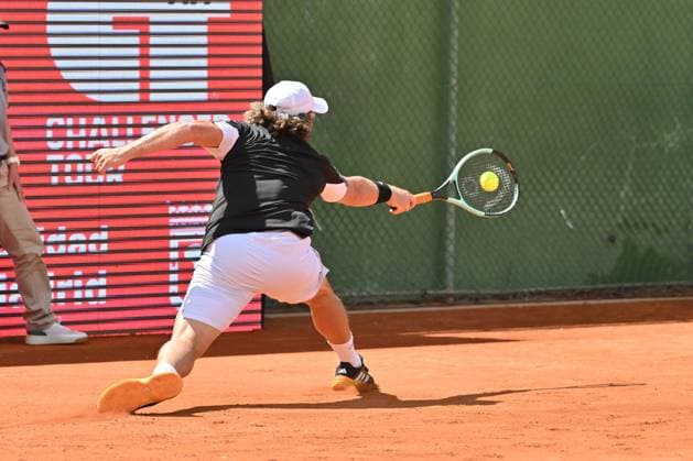 April 10, 2025, Madrid, Madrid, Spain: MARCO TRUNGELLITI (ARG) playing the round of 8 match of the Grand Prix by Mercedes-Benz Open Comunidad de Madrid, at the Club de Campo Villa de Madrid on April 9, 2025. Madrid Spain - ZUMAc312 20250410_zsp_c312_105 Copyright: xOscarxManuelxSanchezx