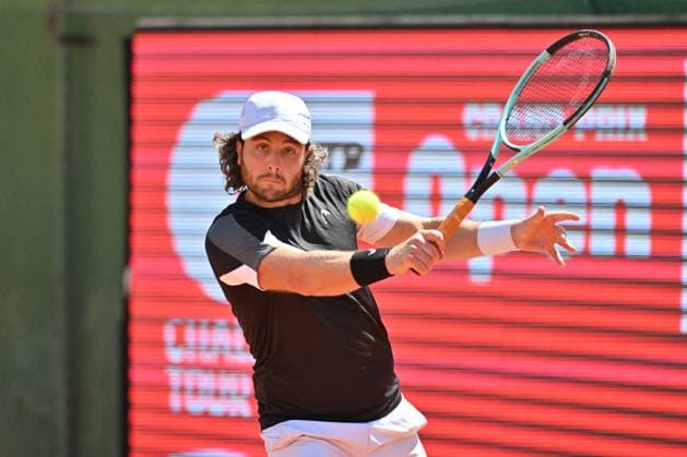 April 10, 2025, Madrid, Madrid, Spain: MARCO TRUNGELLITI (ARG) playing the round of 8 match of the Grand Prix by Mercedes-Benz Open Comunidad de Madrid, at the Club de Campo Villa de Madrid on April 9, 2025. Madrid Spain - ZUMAc312 20250410_zsp_c312_054 Copyright: xOscarxManuelxSanchezx