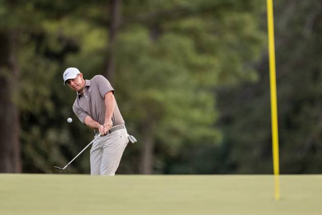 250410 Rory McIlroy of Northern Ireland during the first round of the 2025 Masters Golf Tournament on April 10, 2025 in Augusta. Photo: Petter Arvidson BILDBYRAN kod PA PA1007 bbeng golf masters the masters augusta us masters Copyright: PETTERxARVIDSON BB250410PA153