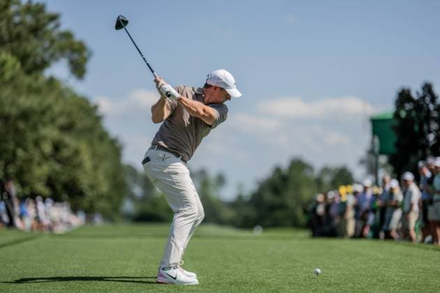 250410 Rory McIlroy of Northern Ireland during the first round of the 2025 Masters Golf Tournament on April 10, 2025 in Augusta. Photo: Petter Arvidson BILDBYRAN kod PA PA1007 bbeng golf masters the masters augusta us masters Copyright: PETTERxARVIDSON BB250410PA170