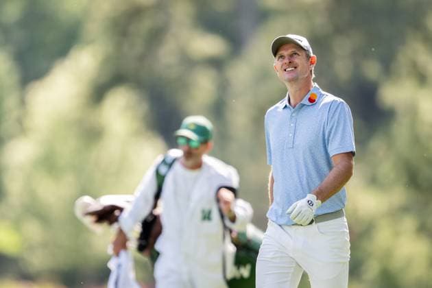 250410 Justin Rose of England during the first round of the 2025 Masters Golf Tournament on April 10, 2025 in Augusta. Photo: Petter Arvidson BILDBYRAN kod PA PA1007 bbeng golf masters the masters augusta us masters Copyright: PETTERxARVIDSON BB250410PA178