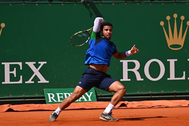 Monaco Rolex Masters - Monte Carlo Arthur Fils (FRA) at the Monaco Tennis Rolex Masters in Monte Carlo, on April, 10, 2025. Photo by Corinne Dubreuil ABACAPRESS.COM Monaco Monaco  Copyright: xDubreuilxCorinne ABACAx