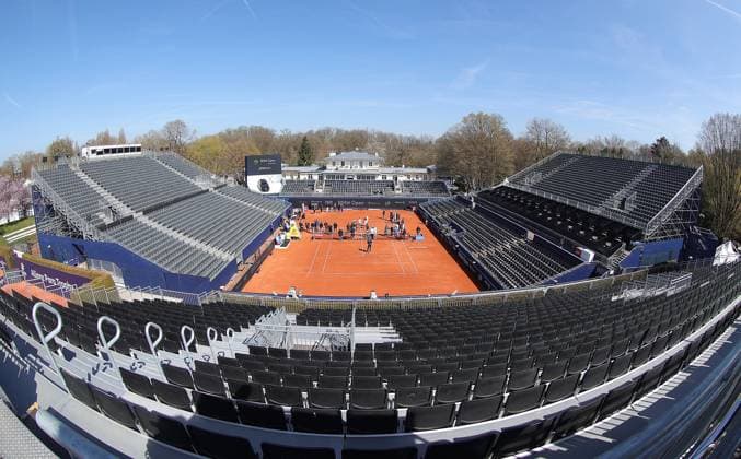 11.04.2025, BMW Open, MTTC Iphitos Praesentation, Muenchen, Tennis, im Bild: Neuer Center Court bei BMW Open 2025