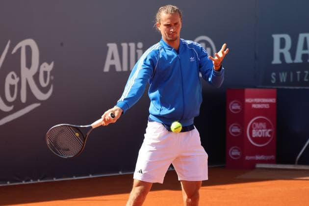 Alexander Zverev (DEU) beim Training, am Ball, Tennis BMW Open by Bitpanda ATP, Tennis Herren 500 München 11.04.2025 FOTO: Mladen Lackovic LakoPress