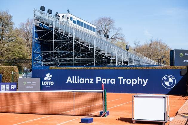 BMW Open München ATP, Tennis Herren 500: Eröffnungspressekonferenz; 11.04.2025 Der Allianz Para Trophy Court BMW Open by Bitpanda München ATP 500: Eröffnungspressekonferenz, München, MTTC Iphitos am 11.04.2025 Copyright: xBEAUTIFULxSPORTS Wunderlx