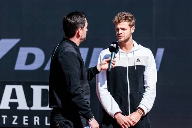 BMW Open München ATP, Tennis Herren 500: Eröffnungspressekonferenz; 11.04.2025 Yannick Hanfmann (Deutschland) im Interview BMW Open by Bitpanda München ATP 500: Eröffnungspressekonferenz, München, MTTC Iphitos am 11.04.2025 Copyright: xBEAUTIFULxSPORTS Wunderlx