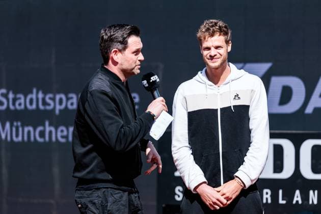BMW Open München ATP, Tennis Herren 500: Eröffnungspressekonferenz; 11.04.2025 Yannick Hanfmann (Deutschland) im Interview BMW Open by Bitpanda München ATP 500: Eröffnungspressekonferenz, München, MTTC Iphitos am 11.04.2025 Copyright: xBEAUTIFULxSPORTS Wunderlx