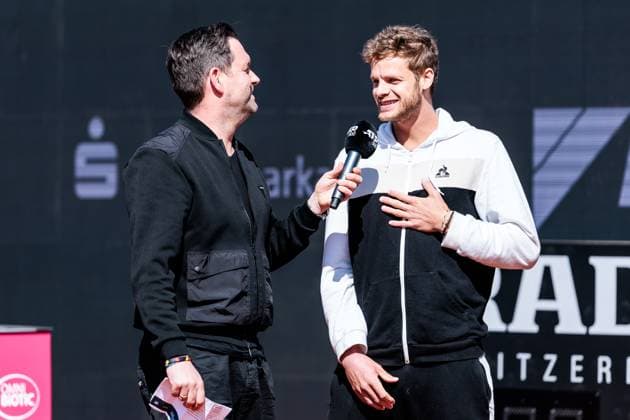 BMW Open München ATP, Tennis Herren 500: Eröffnungspressekonferenz; 11.04.2025 Yannick Hanfmann (Deutschland) im Interview BMW Open by Bitpanda München ATP 500: Eröffnungspressekonferenz, München, MTTC Iphitos am 11.04.2025 Copyright: xBEAUTIFULxSPORTS Wunderlx