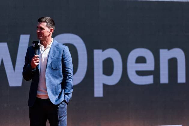 BMW Open München ATP, Tennis Herren 500: Eröffnungspressekonferenz; 11.04.2025 Mischa Zverev, Turnierdirektor Allianz Para Trophy während der Pressekonferenz BMW Open by Bitpanda München ATP 500: Eröffnungspressekonferenz, München, MTTC Iphitos am 11.04.2025 Copyright: xBEAUTIFULxSPORTS Wunderlx