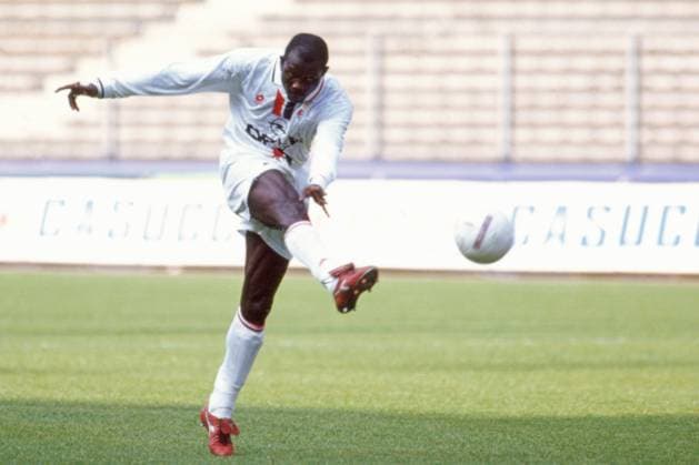Archivbilder der Woche SPORT KW15 GEORGE WEAH, Milan, Serie A, 1995-96, Torino vs Milan 1-1, 20-04-1996, Azione, Action, Single shot SERIE A 1995-96