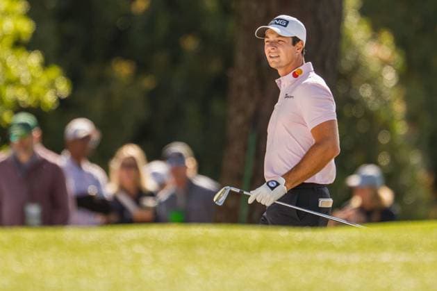 250411 Viktor Hovland of Norway during the second round of the 2025 Masters Golf Tournament on April 11, 2025 in Augusta. Photo: Petter Arvidson BILDBYRAN kod PA PA1008 bbeng golf masters the masters augusta us masters norge norway Copyright: PETTERxARVIDSON BB250411PA018