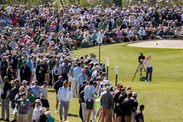 250411 Viktor Hovland of Norway during the second round of the 2025 Masters Golf Tournament on April 11, 2025 in Augusta. Photo: Petter Arvidson BILDBYRAN kod PA PA1008 bbeng golf masters the masters augusta us masters norge norway Copyright: PETTERxARVIDSON BB250411PA031