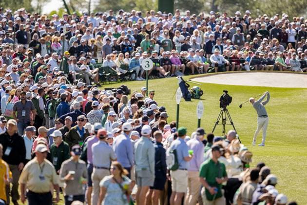 Sport Bilder des Tages 250411 Rory McIlroy of Northern Ireland during the second round of the 2025 Masters Golf Tournament on April 11, 2025 in Augusta. Photo: Petter Arvidson BILDBYRAN kod PA PA1008 bbeng golf masters the masters augusta us masters Copyright: PETTERxARVIDSON BB250411PA035