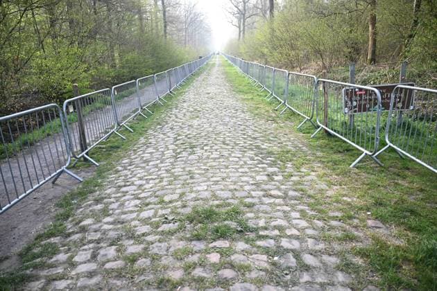 11-04-2025 Allenamento 2 Paris - Roubaix 2025; Arenberg; 