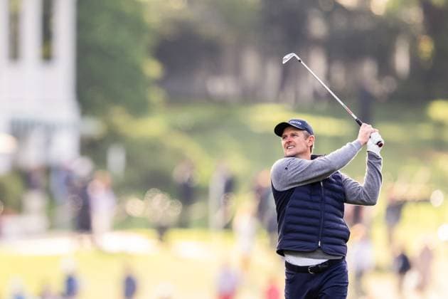 250411 Justin Rose of England during the second round of the 2025 Masters Golf Tournament on April 11, 2025 in Augusta. Photo: Petter Arvidson BILDBYRAN kod PA PA1008 bbeng golf masters the masters augusta us masters Copyright: PETTERxARVIDSON BB250411PA122