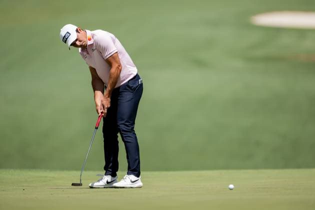 250411 Viktor Hovland of Norway during the second round of the 2025 Masters Golf Tournament on April 11, 2025 in Augusta. Photo: Petter Arvidson BILDBYRAN kod PA PA1008 bbeng golf masters the masters augusta us masters Copyright: PETTERxARVIDSON BB250411PA170