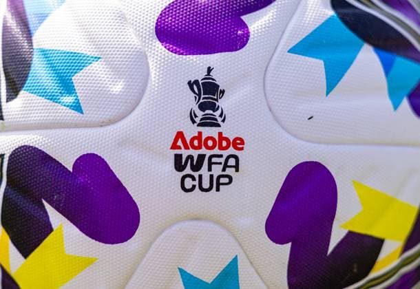 Football - FA Women™s FA Cup - Semi-Final - Chelsea FC Women v Liverpool FC Women LONDON, ENGLAND - Saturday, April 12, 2025: The official match ball seen before the FA Women™s FA Cup Semi-Final match between Chelsea FC Women and Liverpool FC Women at Kingsmeadow. (Photo by David Rawcliffe Propaganda) LONDON Kingsmeadow GREATER LONDON ENGLAND  Copyright: xPropagandaxPhotoxAgencyx P2025-04-12-Chelsea_W_Liverpool_W-25