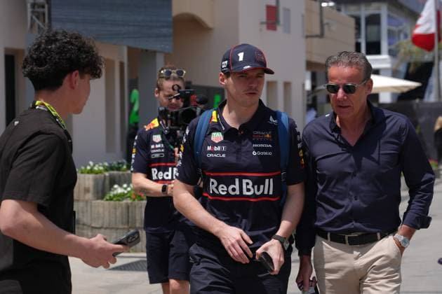 12.04.2025, Bahrain International Circuit, Sakhir, Formula 1 Gulf Air Bahrain Grand Prix 2025 ,im Bild Max Verstappen (NLD), Oracle Red Bull Racing (Photo by Hasan Bratic DeFodi Images)