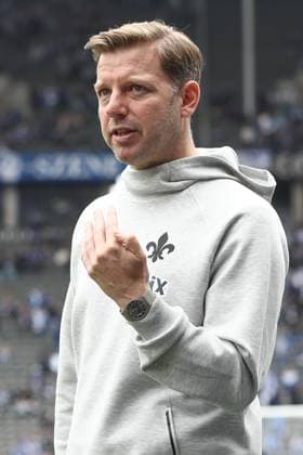12.04.2025, xtgx, Fussball 2. Bundesliga, Hertha BSC Berlin - SV Darmstadt 98 emspor, v.l. Florian Kohfeldt (Darmstadt, Trainer) Portrait, Portraet, Einzelbild (DFL DFB REGULATIONS PROHIBIT ANY USE OF PHOTOGRAPHS as IMAGE SEQUENCES and or QUASI-VIDEO) Berlin