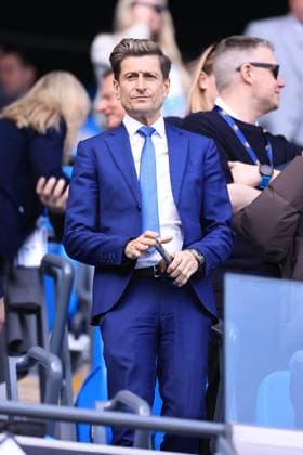 Football - Premier League - Manchester City v Crystal Palace 12th April 2025 - Premier League - Manchester City v Crystal Palace - Crystal Palace Chairman Steve Parish - Photo: Simon Stacpoole Offside. Manchester UK Copyright: xSimonxStacpoolexOffside