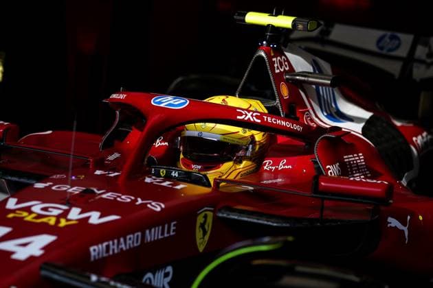 F1 - BAHRAIN GRAND PRIX 2025 HAMILTON Lewis (gbr), Scuderia Ferrari SF-25, portrait during the Formula 1 Gulf Bahrain Grand Prix 2025, 4th round of the 2025 FIA Formula One World Championship, WM, Weltmeisterschaft from April 11 to 13, 2025 on the Bahrain International Circuit, in Sakhir, Bahrain - SakhirBahrain  Copyright: xEricxAlonsox