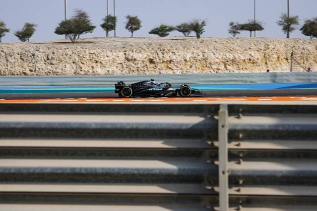 F1 - BAHRAIN GRAND PRIX 2025 12 KIMI ANTONELLI Andrea (ita), Mercedes AMG F1 Team W16, action during the Formula 1 Gulf Bahrain Grand Prix 2025, 4th round of the 2025 FIA Formula One World Championship, WM, Weltmeisterschaft from April 11 to 13, 2025 on the Bahrain International Circuit, in Sakhir, Bahrain - SakhirBahrain  Copyright: xFLORENTxGOODENx