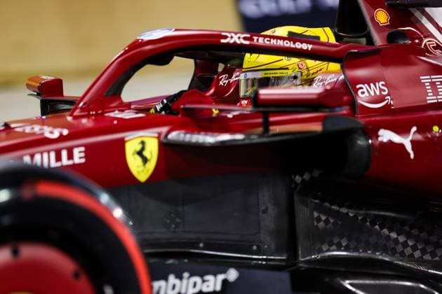 F1 - BAHRAIN GRAND PRIX 2025 44 HAMILTON Lewis (gbr), Scuderia Ferrari SF-25, action during the Formula 1 Gulf Bahrain Grand Prix 2025, 4th round of the 2025 FIA Formula One World Championship, WM, Weltmeisterschaft from April 11 to 13, 2025 on the Bahrain International Circuit, in Sakhir, Bahrain -  Copyright: xFLORENTxGOODENx