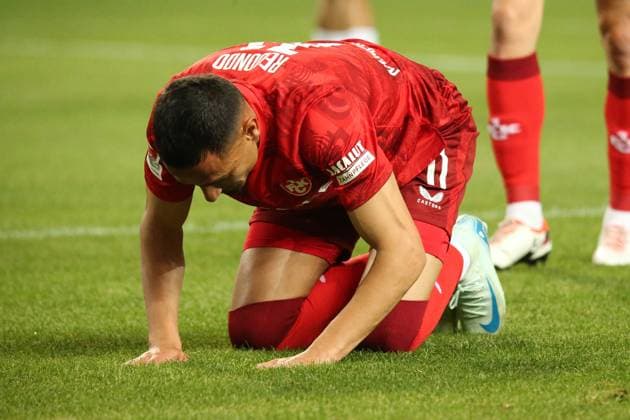 12.04.2025, xmohx, Fussball 2.Bundesliga, 1.FC Kaiserslautern - 1.FC Nürnberg v.l. Kevin Prince Redondo (1. FC Kaiserslautern) (DFL DFB REGULATIONS PROHIBIT ANY USE OF PHOTOGRAPHS as IMAGE SEQUENCES and or QUASI-VIDEO) Kaiserslautern