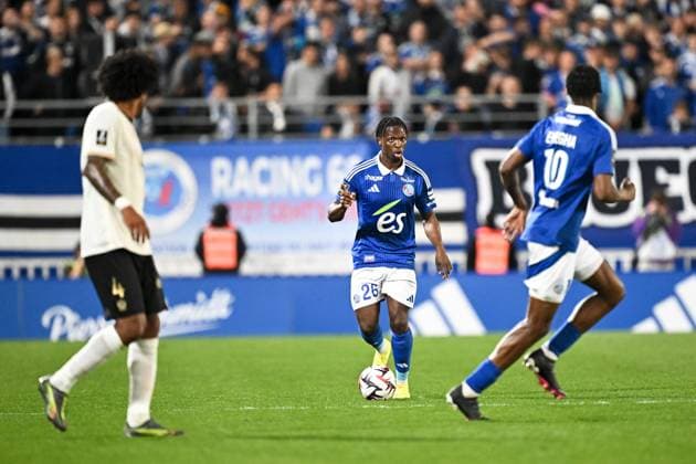 RC Strasbourg Alsace v OGC Nice - Ligue 1 McDonald s 2024 2025 26 Dilane BAKWA (rcsa) during the Ligue 1 McDonald s match between Strasbourg and Nice at Stade de la Meinau on April 12, 2025 in Strasbourg, France. Strasbourg France  Copyright: xFEPx 776305386