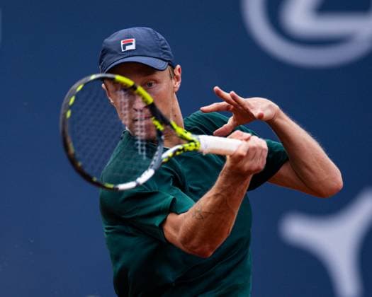 Leo Borg of Sweden looks on during their match of day one of the Barcelona Open Banc Sabadell at Real Club De Tenis Barcelona, Spain (Judit Cartiel SPP) Copyright: xJuditxCartiel SPPx spp-en-JuCa-JUCA1029