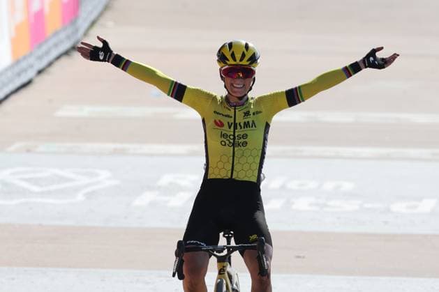 CYCLISME : Paris-Roubaix Femmes - 12 04 2025 Pauline FERRAND-PREVOT vainqueure du Paris-Roubaix Femmes by Zwift, le 12 avril 2025 - photo Laurent Sanson PsnewZ  Copyright: xLaurentxSANSONx xPsnewZx