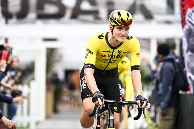 German Niklas Behrens of Team Visma-Lease a Bike pictured at the start of the men elite race of the Paris-Roubaix one day cycling race, 259,2 km from Compiegne to Roubaix, France, on Sunday 13 April 2025. JASPERxJACOBS  x120699847x