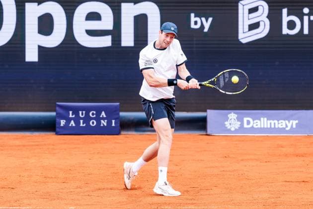 BMW Open München ATP, Tennis Herren 500; 13.04.2025 Botic Van De Zandschulp (Niederlande) im Match gegen Learner Tien (USA) BMW Open by Bitpanda München ATP 500: Tag 2, München, MTTC Iphitos am 13.04.2025 Copyright: xBEAUTIFULxSPORTS Wunderlx