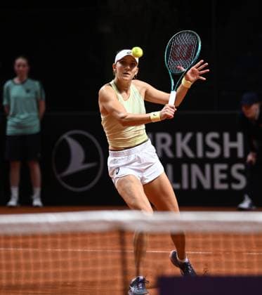 Porsche Tennis Grand Prix 2025 in Stuttgart, 12.04.2025 Rebeka Masarova (SUI) Porsche Tennis Grand Prix 2025