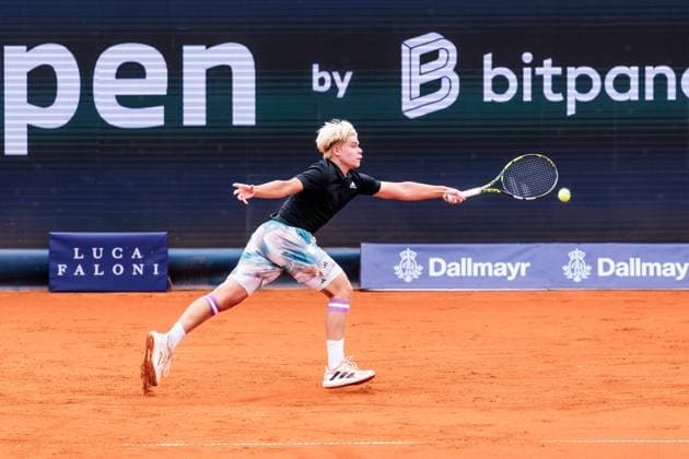 BMW Open München ATP, Tennis Herren 500; 13.04.2025 Diego Dedura-Palomero (Deutschland) im Match gegen Alexander Bublik (Kasachstan) BMW Open by Bitpanda München ATP 500: Tag 2, München, MTTC Iphitos am 13.04.2025 Copyright: xBEAUTIFULxSPORTS Wunderlx